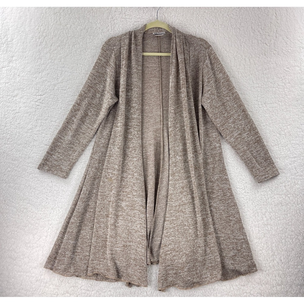 All Hours Cardigan Sweater Womens Medium Brown Heathered‎ Long Sleeve USA Made